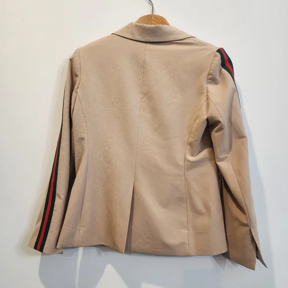 DREW Tai-ribbon Blazer in Khaki Size Small Contemporary Career Work Camel - Picture 4 of 16